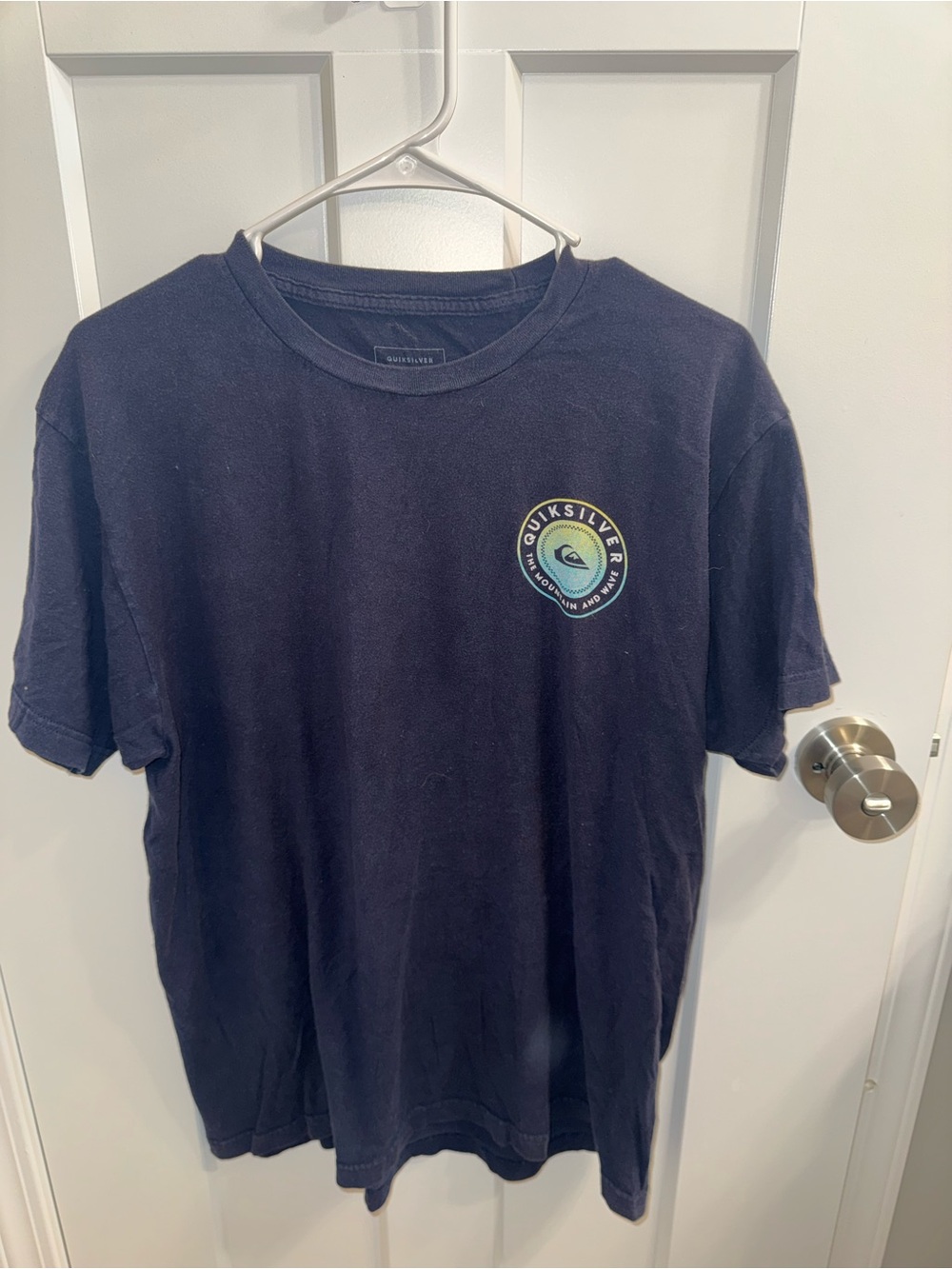 Quiksilver Navy Tee with Rainbow Ring Logo